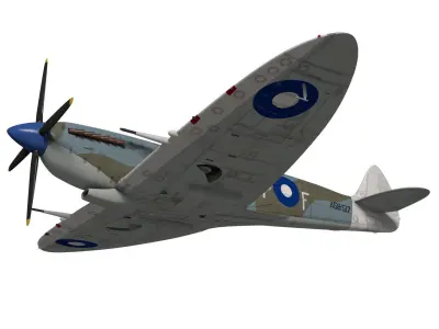 Supermarine spitfire Mk-VIII 3D model
