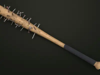 Post-apocalyptic Melee Weapons Lowpoly Low-poly 3D model