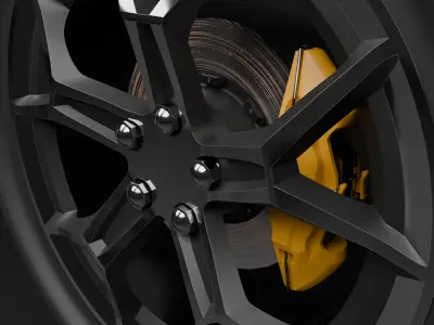 wheel 3D model by CodeByte
