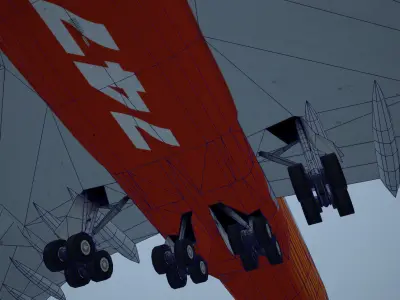 Lowpoly Boeing747-8 boeing flying in sky Low-poly 3D model