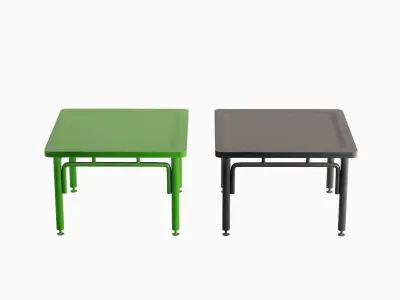 Steel Table Colored 03 Low-poly 3D model