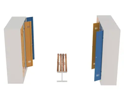 Metal Cabinet - Jordan 3D model