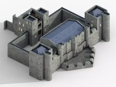 Upnor Castle Low-poly 3D model