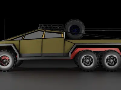 cybertruck 6x6 Free 3D model