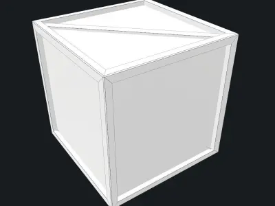 Wood Crate Low Poly Low-poly 3D model