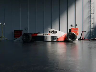 Warehouse Automotive Blender 3D model