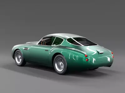 aston martin DB4GT zagato 1960 with interior 3D model