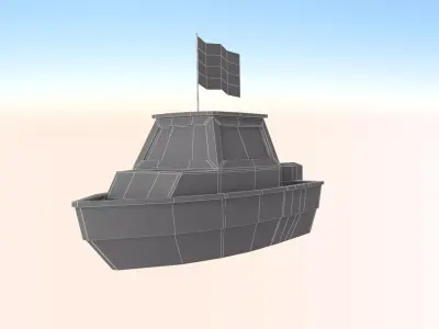 Europe fishing Boat 3D model