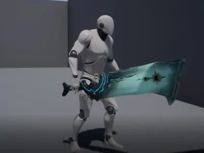 Rune Sword Low-poly 3D model