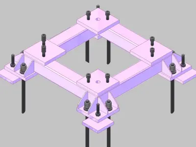 26392-Base for robot NACHI-NC510-Hight 200 3D model