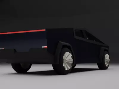 Cybertruck Low-Poly Game-ready Low-poly 3D model