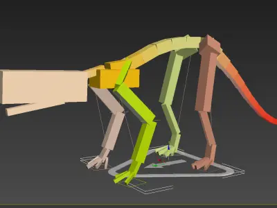 Triceratops dinosaur 3D model 2