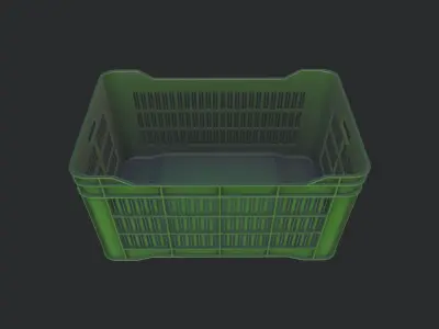 Plastic Basket 02 Low-poly 3D model