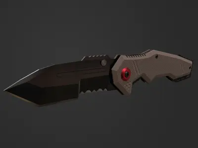 pocket knife  Low-poly 3D model
