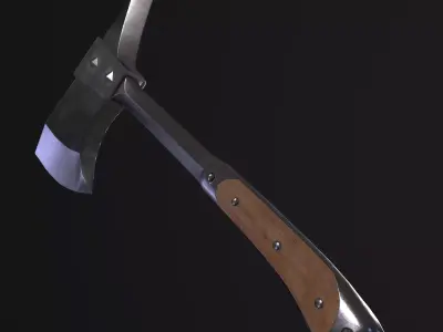 Fantasy Axe PBR Low-poly 3D model