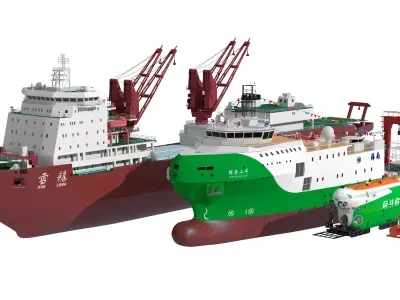 A Collection of Chinese Scientific Research Vessels 3D model