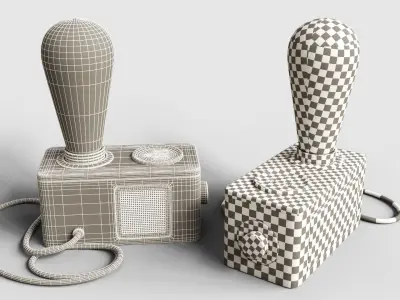 Radio Lamp Low-poly 3D model