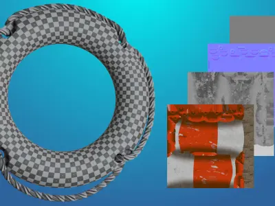 Lifebuoy 3D model life preserver 3D model