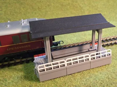 Single Edge Platform Underpass2 1-87 FDM color 3D print model