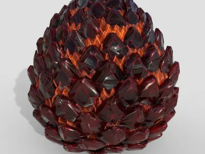 Dragon egg PBR low poly Low-poly 3D model