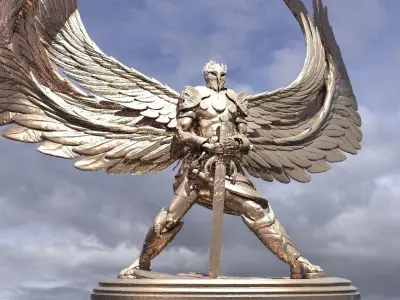 Arch Angel Warrior Sculpture 3  3D model