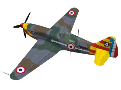Dewoitine D520 3D model purchase