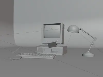retro pc 3D model