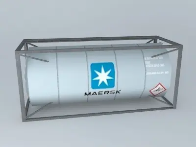 Maersk Tank 20 Container Free 3D model