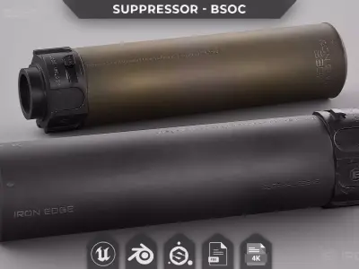 Suppressor BSOC - AAA 3D Asset - Game Ready Low-poly 3D model