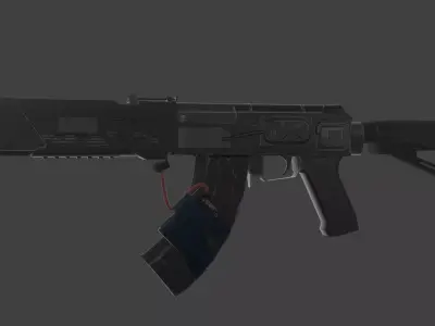 futuristic ak-47 Free low-poly 3D model