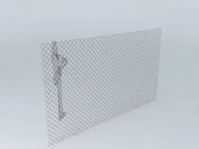 10 feet of 6 chain link fencing 11 gauge Free 3D model