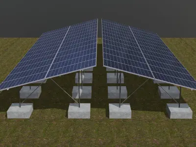 Solar panel 3D model purchase