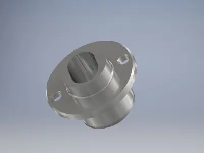 Flange metal plate with holes 3D model