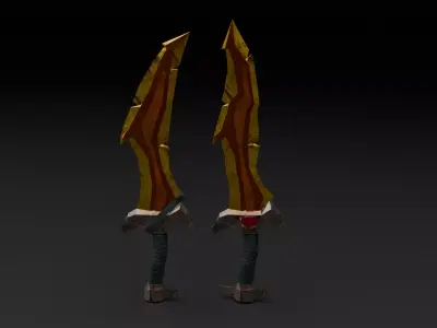 Magic Weapon set Low poly Game ready Low-poly 3D model