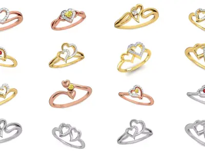 JEWELCAD 219 RING FILES 3D Model Pack