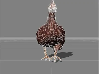 hen v1 Low-poly 3D model