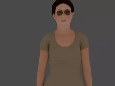 Rigged Soldier 07 3D model