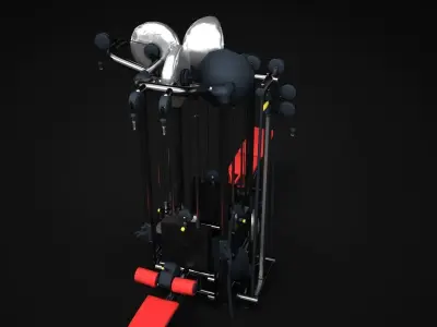 Multistation Fitness Cable Machine 3D model purchase