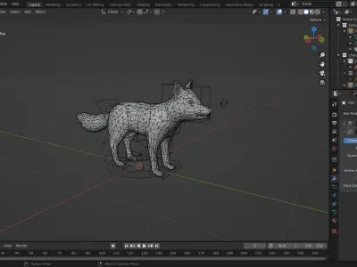 Redolf Fox 3D cartoon Rigged Model Low-poly 3D model