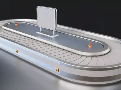 Airport Baggage Carousel Conveyor 3D Model Low-poly 3D model