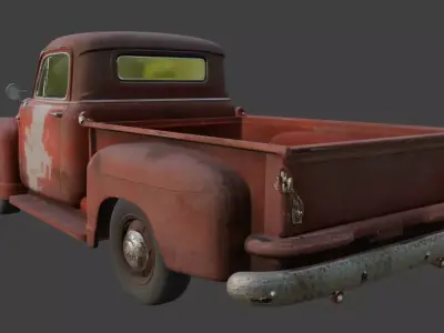 Vintage Rusty Pickup Truck 3D Model 3D model 21
