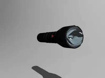 Flashlight with lens 3D model purchase