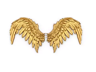 Wings Printable carved decor 09 3D model