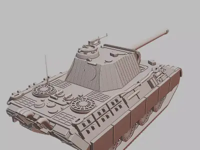 Panther Ausf A German WWII Medium Tank 3D Printable 3D print model