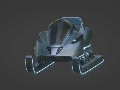 Future Snow Sled 3D model
