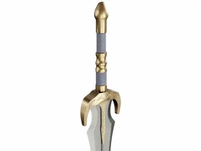 Big sword 3 Low-poly 3D model