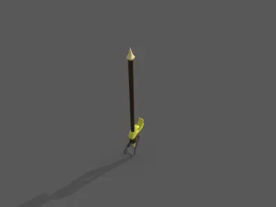 Spear sword Low-poly 3D model