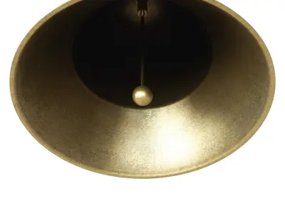 small antique brass bell 3D model