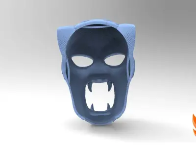 TChalla Warrior Falls Mask Black Panther 3D model