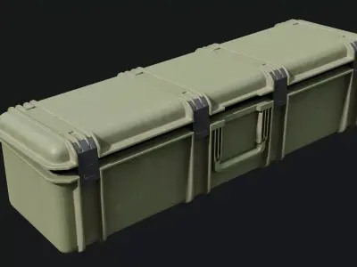 Low Poly PBR Military Case 04 Low-poly 3D model
